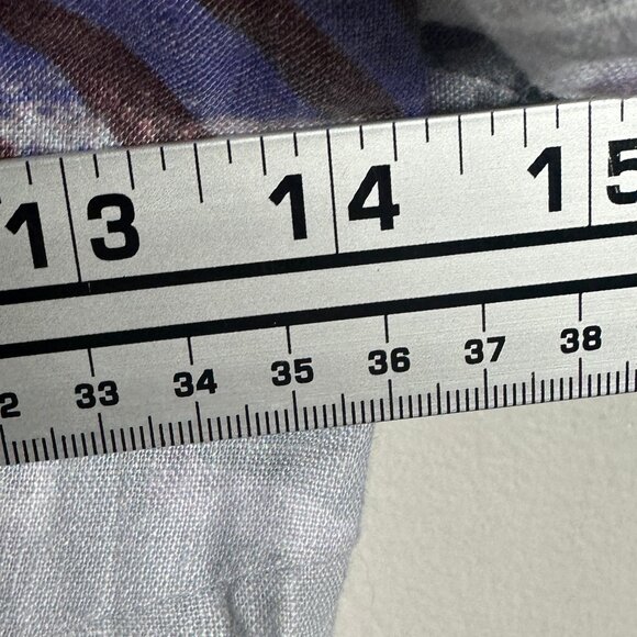 Aritzia Wilfred Wanderer Crop Top Blouse Womens Size Small Smocked Purple Grey S - Picture 14 of 15